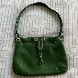 Dooney & Bourke Green Leather Baby Drawstring Bag